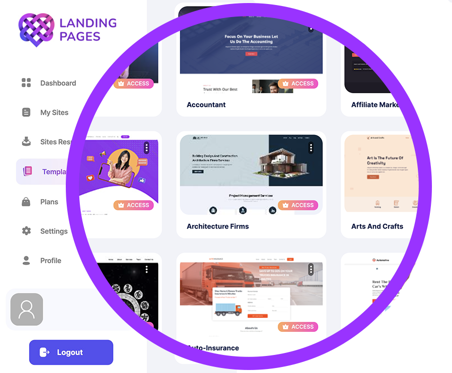 free landing page creator